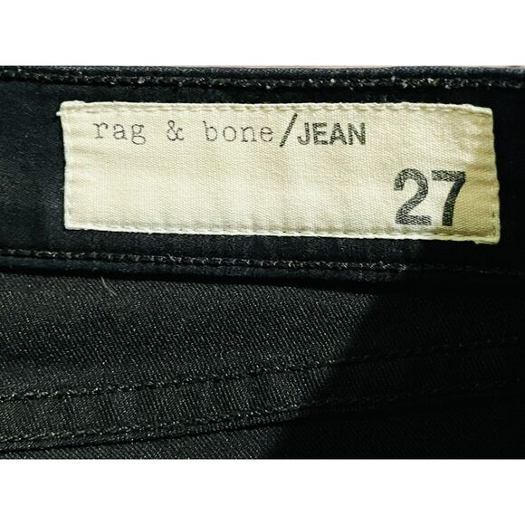 Rag & Bone Mid Rise Ankle Skinny Jeans Size 27 Liberty Black - Picture 5 of 9